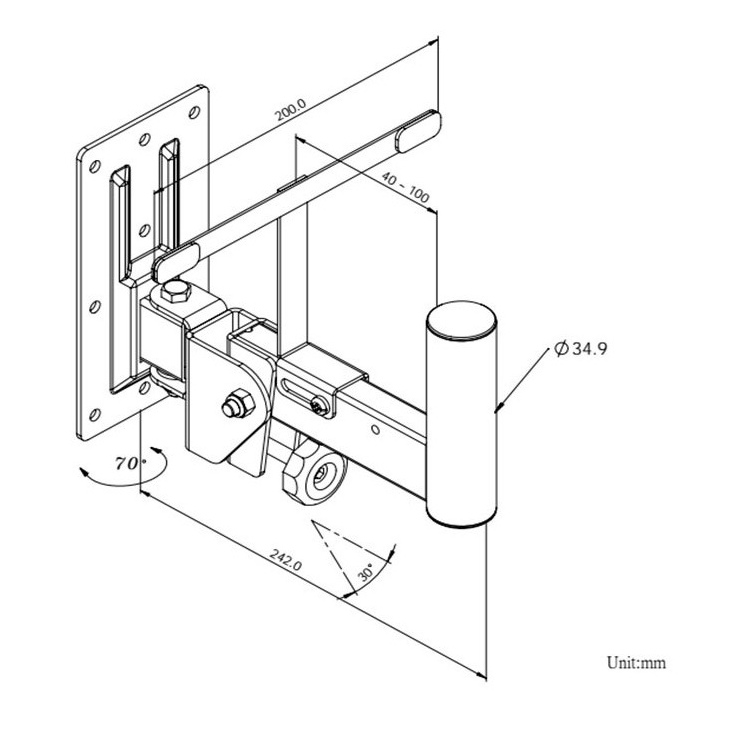 JYSP-120 (Staffa da parete per altoparlanti)