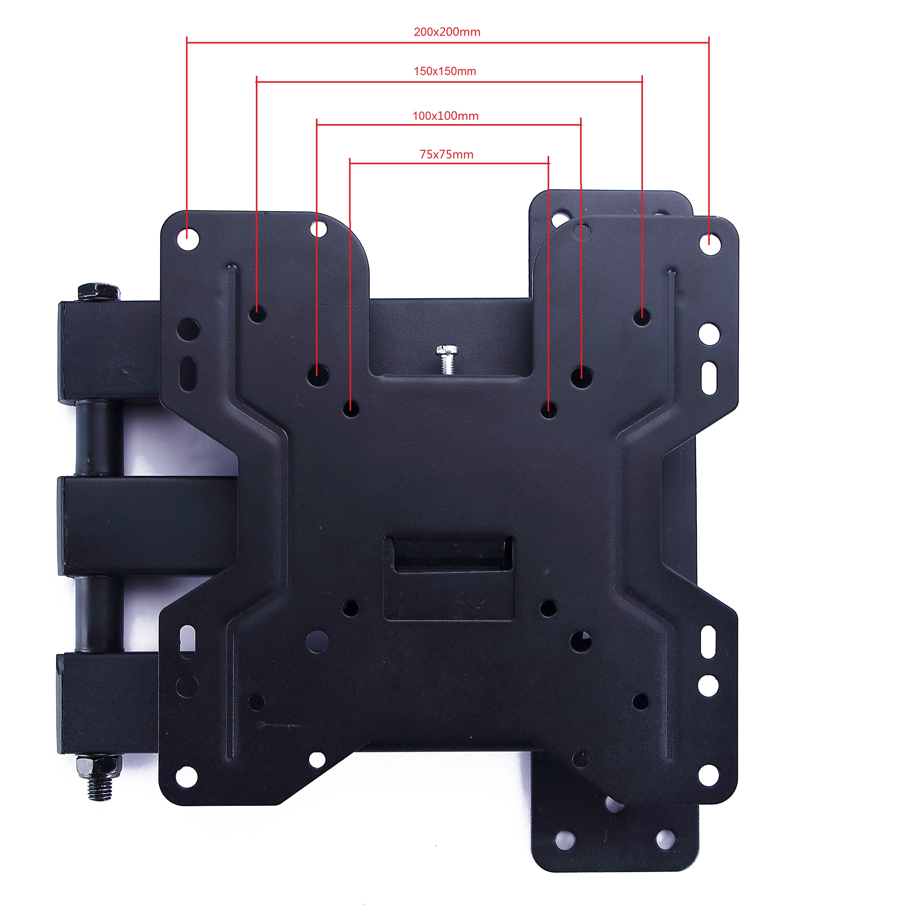 Mount Factory Staffa di montaggio a parete girevole per TV Full Motion articolata in nero per 10'-26'